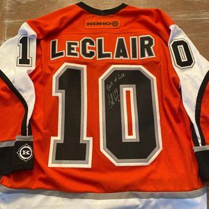 SIGNED John LeClair Philadephia Flyers Jersey